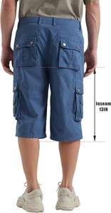 TESSUTO Pantalones Cortos para Hombre, Shorts Cargo de Secado Rápido para Senderismo, Viajes al Aire Libre con Múltiples Bolsillos para Deportes de Aventura y Pesca - Product Image 5