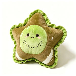Coussin décoratif en peluche personnalisé Kiwi Star, jouet en peluche doux pour enfants de 3 ans et plus, unisexe, anti-stress - Product Image 1