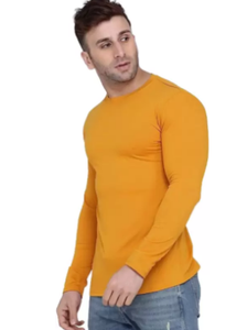 T-shirts décontractés pour hommes en coton de haute qualité, écologiques, infroissables, séchage rapide, respirants, pour l'automne, options grandes tailles, couleur unie - Product Image 3