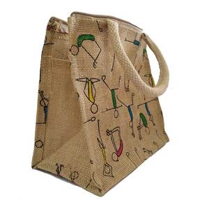 Bolsa de yute personalizada, bolso de compras con diseño de impresión personalizada, estilo de vida, negocios, Fabricación en la India - Product Image 1