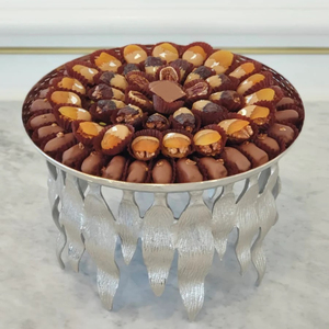 Admirable Design Aluminium Chocolat et Dessert Servant Tarys Sety De 2 Dates De Restaurant Or Et Argent Serveur Stands - Product Image 2