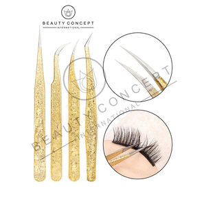 Pincettes d'extension de cils personnalisées en acier inoxydable de bonne qualité avec des couleurs contrastées Pointe pointue-Beauty Concept International - Product Image 4