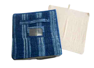 2025 High Quality Block Printed Cotton Fabric Stylish Folding Green Canvas Shopping Bags for Offices Homes Nice <b>Dustbin</b> for - Product Image 3