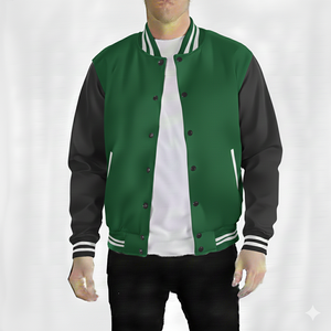 Veste universitaire en polaire de haute qualité pour hommes, respirante, légère, coupe-vent, vestes universitaires de style streetwear, logo personnalisé - Product Image 1