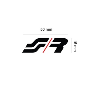 Adhesivo espaciado con logo negro S/R 50X15 mm - Product Image 1