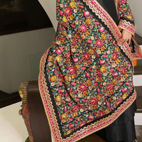 Châles indiens Banjara de luxe, nouveau design, écharpes en soie faites à la main, style antique, pour femmes, avec broderies et travail de miroirs, ensembles de foulards de mode