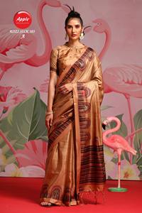 Sari en soie Kozi imprimé de fleurs élégant Saree en tissu brillant doux Saree de créateur léger pour les femmes Saree de fête décontracté à vêtements ethniques - Product Image 5