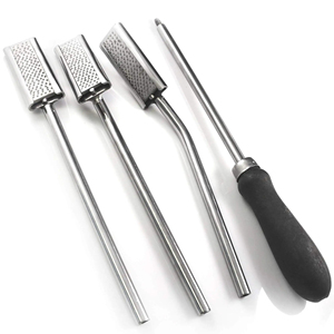 ชุดเครื่องมือขูดฟันม้าคุณภาพสูง 4 ชิ้น ทำจากเหล็กกล้า ใช้ซ้ำได้ ทนทาน ปรับได้ สำหรับสัตวแพทย์ - Product Image 5