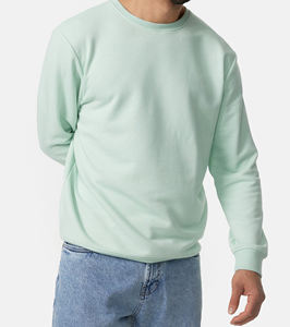 Pull uni décontracté pour hommes Sweat-shirt en coton à demi-fermeture éclair Blanc Noir Disponible Col montant Poche ample Logo OEM personnalisé - Product Image 3