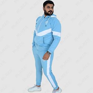 Chándal de dos piezas de diseño personalizado para hombre, sudadera sólida de otoño e invierno, ropa deportiva para correr para ejercicio de adultos - Product Image 1