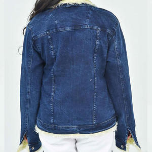 Veste en jean pour femme, meilleure vente, performance optimisée, prix de gros, look urbain, couleur unie - Product Image 2