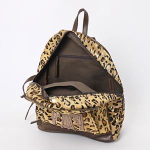 Mochila de Cuero con Estampado de Leopardo para Mujer, Mochila de Viaje Ligera - Product Image 6