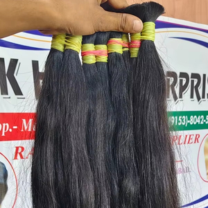 Extensiones de cabello crudo de la Virgen Remy India sin procesar de primera calidad, producto de cabello humano de donante de templo - Product Image 1