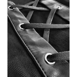 Pantalon en jean punk gothique pour homme, noir, avec bretelles en simili cuir, 2026 - Product Image 5