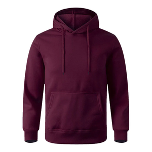 Sudadera con capucha de lana de algodón para hombre de alta calidad de alta demanda Sudadera con capucha de alta calidad con patrón sólido Nueva llegada con logotipo frontal - Product Image 2