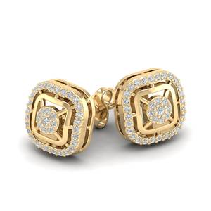 REYES Wholesale Factory Price 14K Solid Gold Moissanite Screw Back <b>Stud</b> <b>Earrings</b> For Women Luxury Daily Wear Gift <b>Fine</b> Jewelry - Product Image 6