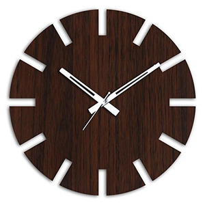 Wooden Decorative Design <b>Clock</b> Living Room Dark Chocolate Color Wall Silent <b>Bedroom</b> Wall Home Decor <b>Clock</b> - Product Image 3