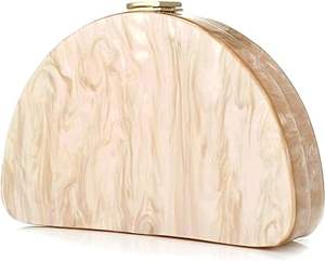 Bolsos de Mano de Resina de Alta Calidad para Mujer, Bolsos de Resina Elegantes para Fiestas y Bodas, Bolsos de Mano con Pedrería y Diseño de Piedras - Product Image 4