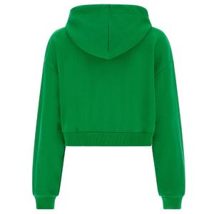 New <b>Ladies</b> Private Brand Cropped <b>Top</b> Hoodie 100% Cotton Thick Fleece Winter Sweatshirt Warm Export - Product Image 2