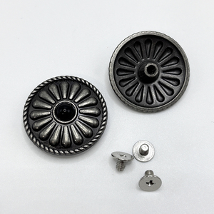 <span class=keywords><strong>Bottoni</strong></span> in lega turchese pressofusa con segno floreale in metallo per Conchos in stile Denim - Product Image 5