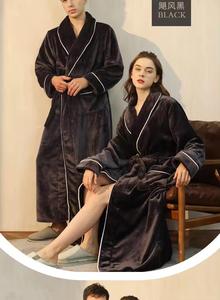 Albornoz de lino orgánico francés europeo de manga larga para mujer, Kimono con cinturón, bata de baño de Spa de lino 100% - Product Image 3