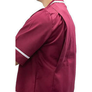 Uniformes de Hospital con Cuello en V Personalizados al por Mayor, Blusas de Enfermería con Cuello Camisero, Ribete Blanco, Túnica de Enfermera para el Cuidado de la Salud, Poliéster - Product Image 6