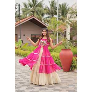 Shree Ram Creation - Vestidos Reversibles de Algodón Puro con Trabajo Gamathi, Estilo Moderno, Especiales para Navratri, para Bodas, Próximamente Disponibles! - Product Image 1