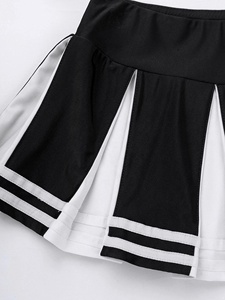 2026 Cheerleading Outfits-Cheerleader Uniforms Team Wear Black And Blue Cheerleading Uniform For Dance - Product Image 6