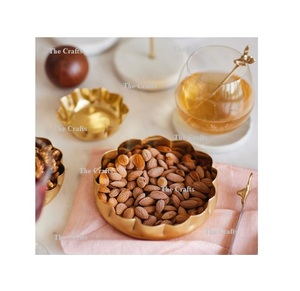 Ensemble de 2 bols à fruits secs en aluminium couleur or, différentes tailles, décoratifs, au prix le plus bas - Product Image 5