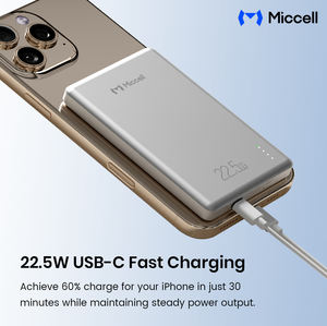 Miccell banca di potere senza fili magnetico <span class=keywords><strong>per</strong></span> iphone Powerbank 5000mah Pd 22.5W ricarica rapida telefono caricabatteria portatile - Product Image 3