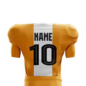 Nuevo diseño uniforme de entrenamiento de fútbol americano transpirable manga corta servicio OEM personalizado - Product Image 4