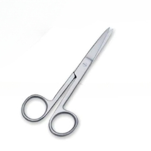 Ciseaux chirurgicaux droits et tranchants de 13 cm en acier inoxydable à usage unique pour pansements, coupes de sutures et procédures générales - Product Image 1