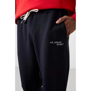 Ensemble de survêtement décontracté pour homme en coton bleu marine Fiesta, épais, doux, texturé, coupe confortable avec design brodé - 85254 - Product Image 6