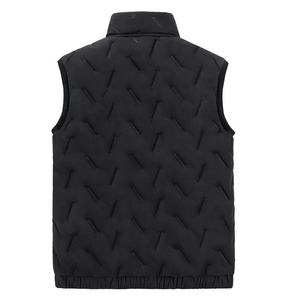 Chaleco de Cuero para Hombre, Estilo Urbano, Nuevo, Talla Grande, Color Sólido, Informal, de Lana de Cordero - Product Image 2