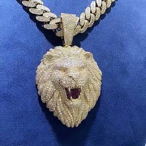 Pendentif personnalisé en argent sterling 925, plaqué or argenté de haute qualité, style hip-hop pour hommes, diamants, fêtes, IGI - Product Image 1