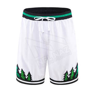 Shorts de basketball personnalisés pour hommes, style urbain, taille élastique, couleur unie, 100 % polyester, séchage rapide, vêtements de sport, service OEM - Product Image 2