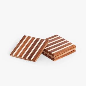 Posavasos de madera natural de alta demanda-Juego para café, té y bebidas (suministro mayorista Mundial) - Product Image 3