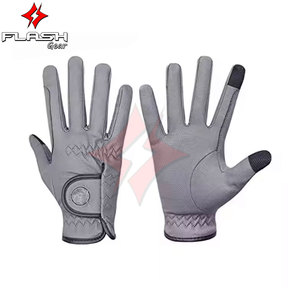 Gants d'équitation équestre professionnels personnalisés pour hommes Gants d'équitation thermiques d'hiver anti-fente en cuir synthétique durable - Product Image 4