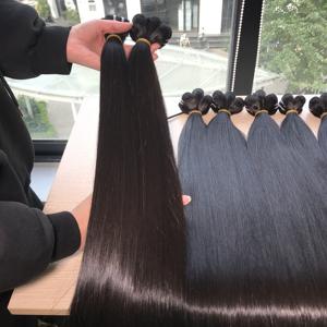 Meilleur choix d'événements Super pleine humidité doux lisse Vietnam Remy cheveux os noir faisceaux droits bruts non transformés grand Stock - Product Image 4