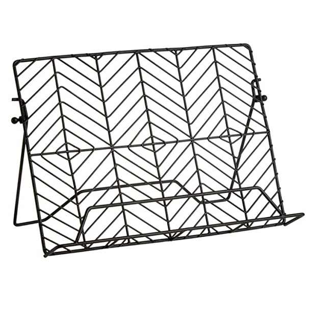 Supporto Libri In Metallo Regolabile – Leggio Piegevole Con 3 Angoli, Porta Libri Da Cucina Portatile Per Lettura E Tablet, Antimiopia - 2