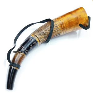 Cuerno Vikingo Tallado a Mano con Sonido de Batalla, Producto de Cuerno de Buey Natural de Primera Calidad, Fabricante Indio, Tamaño Personalizado - Product Image 2