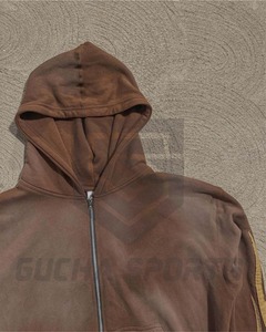 ชุดวอร์มวินเทจปักลายสำหรับผู้ชายชุดวอร์มแนวสตรีทผ้ามีฮู้ดและเสื้อฮู้ดชุดวอร์มซักกรดซีดแสงแดด - Product Image 6