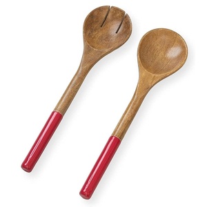 Handmade Classic Wooden <b>Salad</b> <b>Spoon</b> & Fork With Resin Handle Premium Quality Eco Friendly Cutlery For Parties Food Serving - Product Image 1