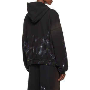 Vente en gros Pull à capuche zippé vintage en tissu éponge délavé à l'acide, coupe classique, 100% coton, lourd, brodé, automne - Product Image 5