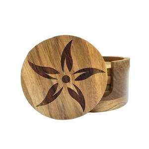 Wholesale Bulk Tea Coaster Personalized Wedding Favors Bridal <b>Shower</b> Custom Logo <b>Wooden</b> Ornaments for Advertising At Best Price - Product Image 3