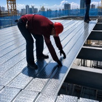 Panneau de support en acier galvanisé à sec de type Bondek 250*40 pour plancher durable, projet de construction, panneau de support en acier non bétonné pour mezzanine