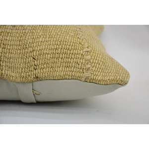 12x12 pouces Beige laine Patchwork Kantha luxe moelleux brodé tissé Design imprimé Vintage écologique oreiller antidérapant - Product Image 4