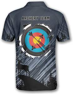Chemises de tir à l'arc respirantes à séchage rapide Maillot d'équipe extensible de performance Oem personnalisé Tir en plein air - Product Image 6