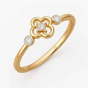 Bague de fiançailles de mariage en moissanite de taille ronde en or 14kt certifiée GIA exquise et plaquée rhodium pour des moments inoubliables - Product Image 2