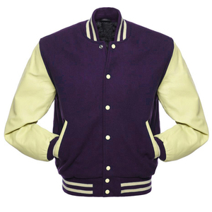 Pas cher prix unisexe en cuir manches varsity veste logo personnalisé broderie hiver travail Baseball veste 2025 - Product Image 1